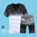 Summer Set Men Casual Beach Suits Short Sleeve 2PCS Sweatsuit + Shorts Fashion Tracksuit 2020 Men Sportsuits T-shirt + Shorts