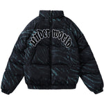 2020 winter mens jacket coats Hip Hop Zipper Thick Jackets Men Fashion Casual zebra printing Embroidered letters streetwear tops