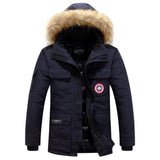 Winter Jackets Men Fur Warm Thick Cotton Multi-pocket Hooded Parkas Mens Casual Fashion Warm Coats Windproof Overcoat Plus Size