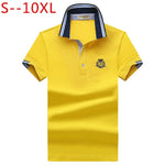 2019 New Brand Mens Polo Shirt Cotton Short Sleeve Shirt For Men Camisa Polos Homme Classic Casual Size 6XL 7XL 8XL 9XL 10XL