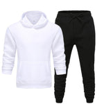 Men Brand Tracksuit Casual Hoodies and Sweatpants Set For Male Sportswear Two Piece Sets Sweatshirt + Pants Outfit Mens Clothing