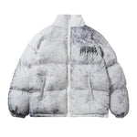 Hip Hop Jacket Parka Graffiti printing Streetwear Men Windbreaker Harajuku Winter Padded Jacket Coat Warm Outwear Zipper 2020