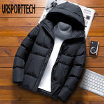 Quality Mens Parka Winter Jacket Men 2020 New Cotton Padded Puffer Jackets Men Fashion Top Zipper Up Solid Color Outerwear Coats